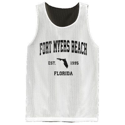 Fort Myers Beach Florida Fl Vintage Established Sports Design Mesh Reversible Basketball Jersey Tank