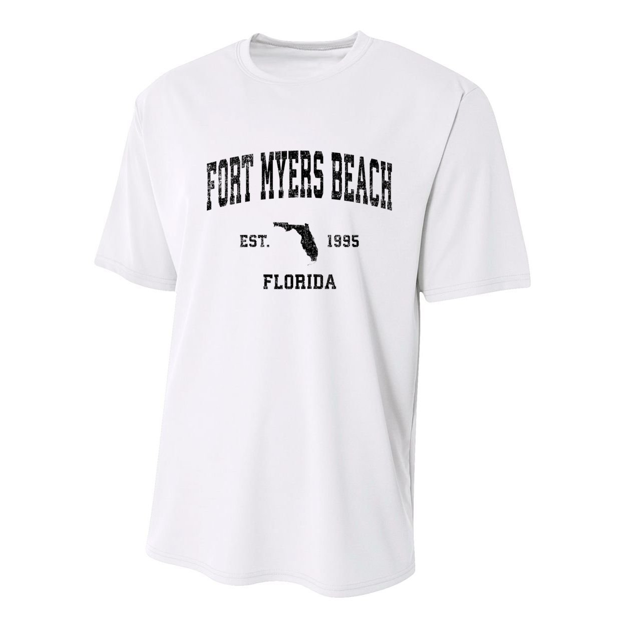 Fort Myers Beach Florida Fl Vintage Established Sports Design Youth Performance Sprint T-Shirt