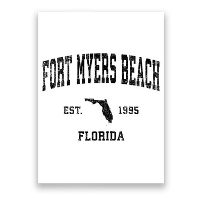 Fort Myers Beach Florida Fl Vintage Established Sports Design Poster