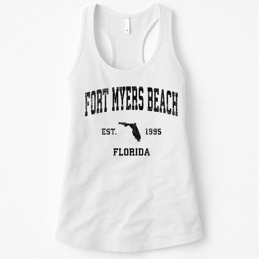 Fort Myers Beach Florida Fl Vintage Established Sports Design Womens Tank Top