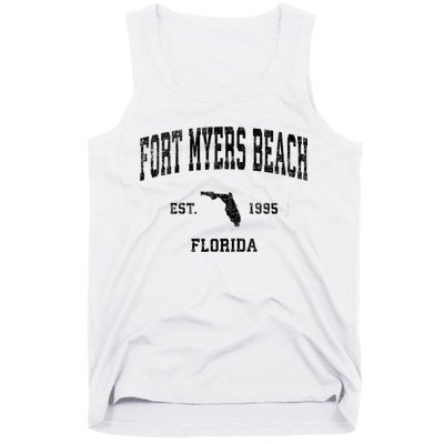 Fort Myers Beach Florida Fl Vintage Established Sports Design Tank Top