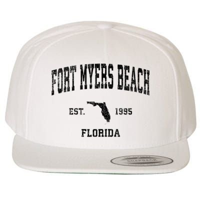 Fort Myers Beach Florida Fl Vintage Established Sports Design Wool Snapback Cap