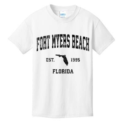 Fort Myers Beach Florida Fl Vintage Established Sports Design Kids T-Shirt