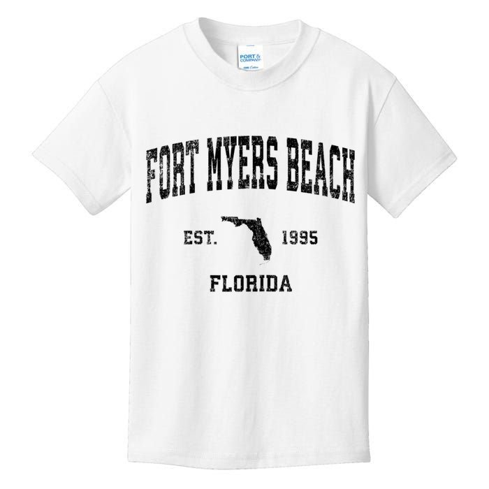 Fort Myers Beach Florida Fl Vintage Established Sports Design Kids T-Shirt