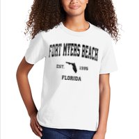 Fort Myers Beach Florida Fl Vintage Established Sports Design Kids T-Shirt