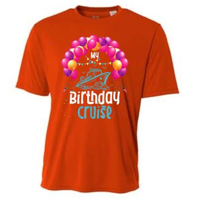 Festive My Birthday Cruise Ship Party Anniversary Cooling Performance Crew T-Shirt