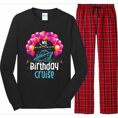 Festive My Birthday Cruise Ship Party Anniversary Long Sleeve Pajama Set