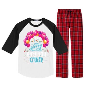 Festive My Birthday Cruise Ship Party Anniversary Raglan Sleeve Pajama Set