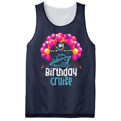 Festive My Birthday Cruise Ship Party Anniversary Mesh Reversible Basketball Jersey Tank