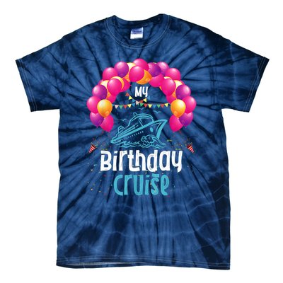 Festive My Birthday Cruise Ship Party Anniversary Tie-Dye T-Shirt