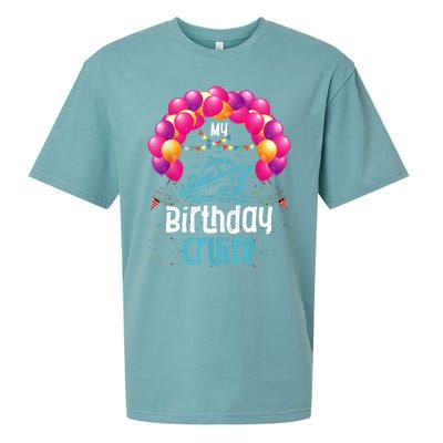 Festive My Birthday Cruise Ship Party Anniversary Sueded Cloud Jersey T-Shirt