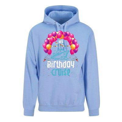 Festive My Birthday Cruise Ship Party Anniversary Unisex Surf Hoodie