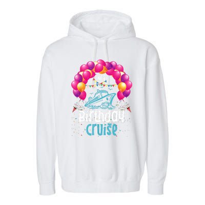 Festive My Birthday Cruise Ship Party Anniversary Garment-Dyed Fleece Hoodie