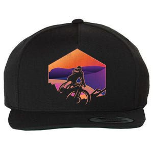 Funny Mountain Biking Art Mtb Mountain Biker Great Gift Wool Snapback Cap