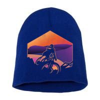 Funny Mountain Biking Art Mtb Mountain Biker Great Gift Short Acrylic Beanie