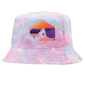 Funny Mountain Biking Art Mtb Mountain Biker Great Gift Tie-Dyed Bucket Hat