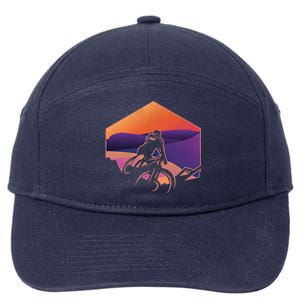 Funny Mountain Biking Art Mtb Mountain Biker Great Gift 7-Panel Snapback Hat