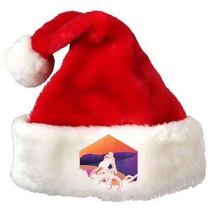 Funny Mountain Biking Art Mtb Mountain Biker Great Gift Premium Christmas Santa Hat