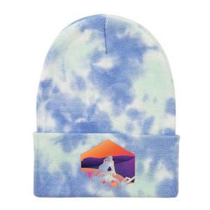 Funny Mountain Biking Art Mtb Mountain Biker Great Gift Tie Dye 12in Knit Beanie