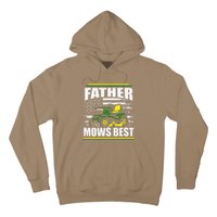 Father Mows Best Funny Lawn Mower American Flag Fathers Day Hoodie