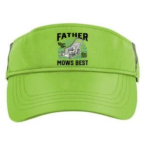 Father Mows Best Funny Lawn Mower Mowing Fathers Day Gift Adult Drive Performance Visor