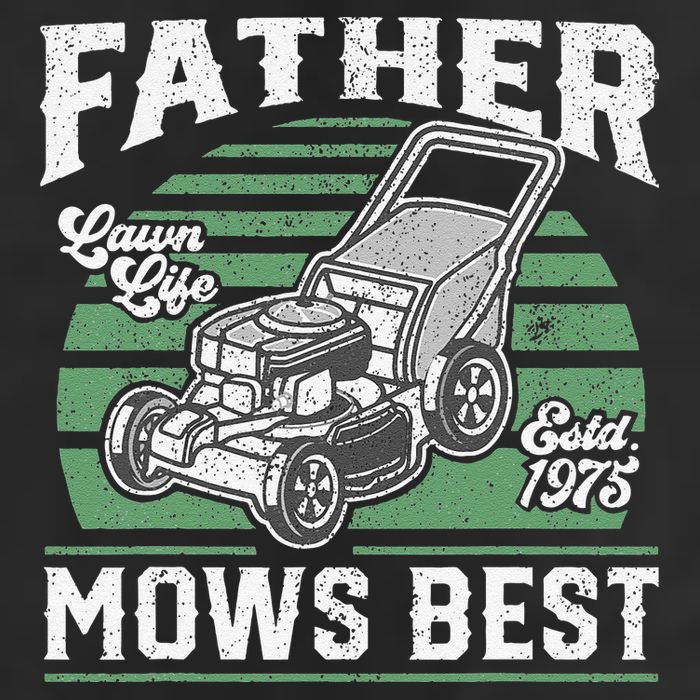 Father Mows Best Funny Lawn Mower Mowing Fathers Day Gift 7 Panel Mesh Trucker Snapback Hat