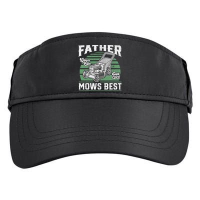 Father Mows Best Funny Lawn Mower Mowing Fathers Day Gift Adult Drive Performance Visor