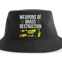 Funny Marching Band Trumpet Player Trombone Brass Band Music Sustainable Bucket Hat