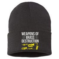 Funny Marching Band Trumpet Player Trombone Brass Band Music Sustainable Knit Beanie