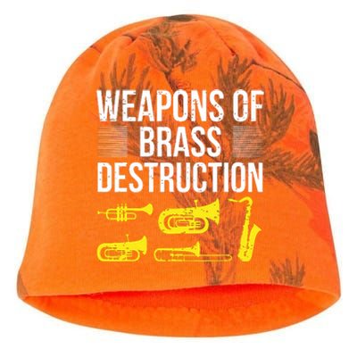 Funny Marching Band Trumpet Player Trombone Brass Band Music Kati - Camo Knit Beanie