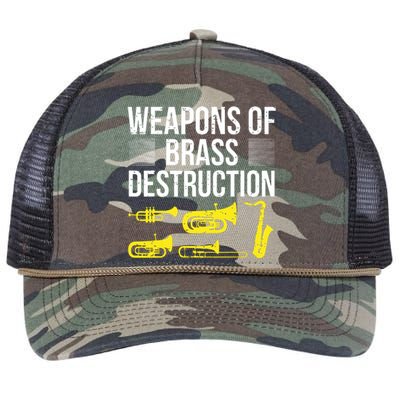 Funny Marching Band Trumpet Player Trombone Brass Band Music Retro Rope Trucker Hat Cap