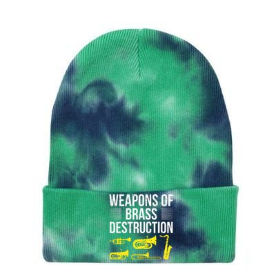 Funny Marching Band Trumpet Player Trombone Brass Band Music Tie Dye 12in Knit Beanie