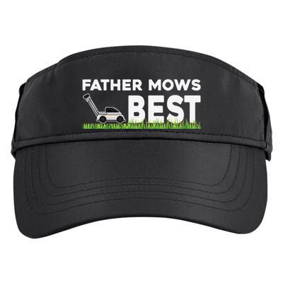 Father Mows Best Gift Fathers Day Lawn Funny Gag Grass Adult Drive Performance Visor