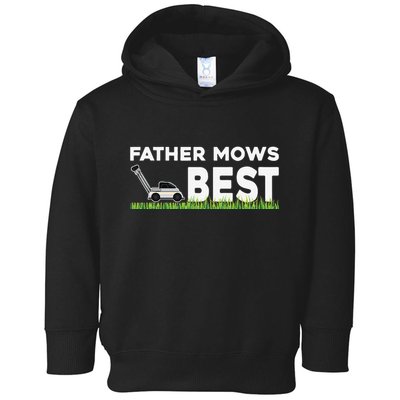 Father Mows Best Gift Fathers Day Lawn Funny Gag Grass Toddler Hoodie