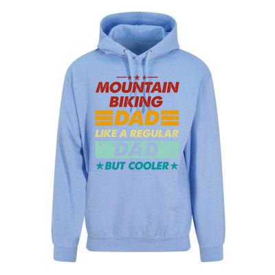 Funny Mountain Biking Dad Like A Regular Dad But Cooler Gift Unisex Surf Hoodie