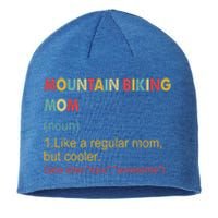 Funny Mountain Biking Definition Vintage Mom Cool Gift Sustainable Beanie