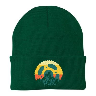 Funny Mountain Bike Art For Men Women Vintage Cycling Gear Knit Cap Winter Beanie