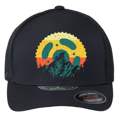 Funny Mountain Bike Art For Men Women Vintage Cycling Gear Flexfit Unipanel Trucker Cap