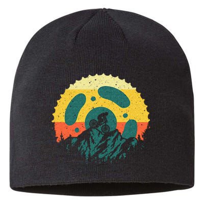 Funny Mountain Bike Art For Men Women Vintage Cycling Gear Sustainable Beanie