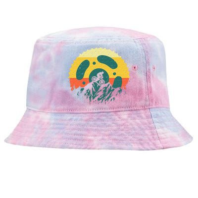 Funny Mountain Bike Art For Men Women Vintage Cycling Gear Tie-Dyed Bucket Hat