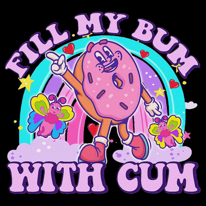 Fill My Bum With Cum Funny Donut Embarrassing Adult Humor Cooling Performance Crew T-Shirt