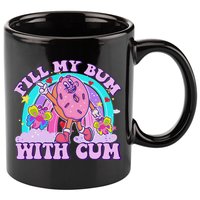 Fill My Bum With Cum Funny Donut Embarrassing Adult Humor 11oz C Handle Ceramic Mug