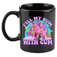 Fill My Bum With Cum Funny Donut Embarrassing Adult Humor 11oz C Handle Ceramic Mug