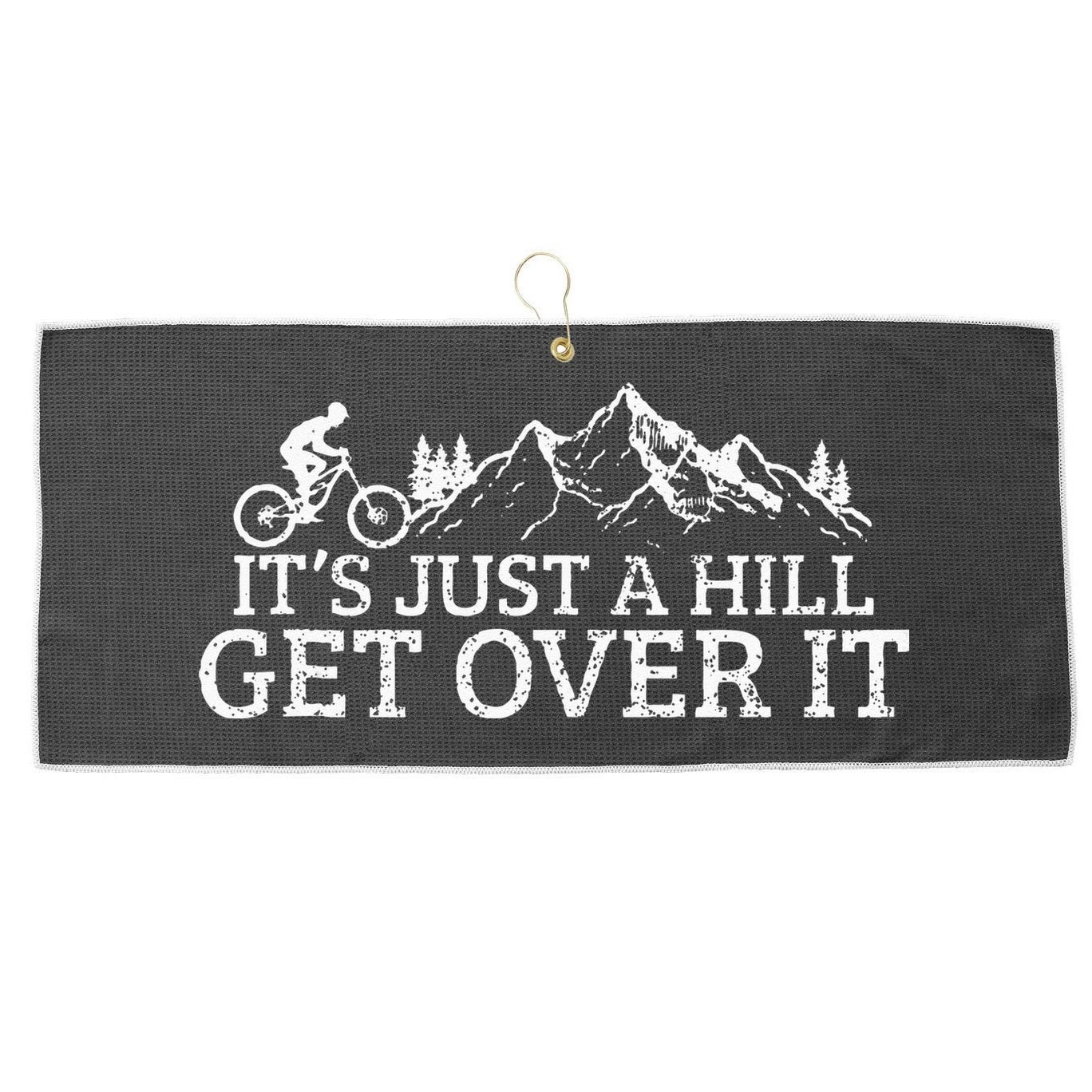 Funny Mountain Bike MTB Cycling Biker Cyclist Large Microfiber Waffle Golf Towel