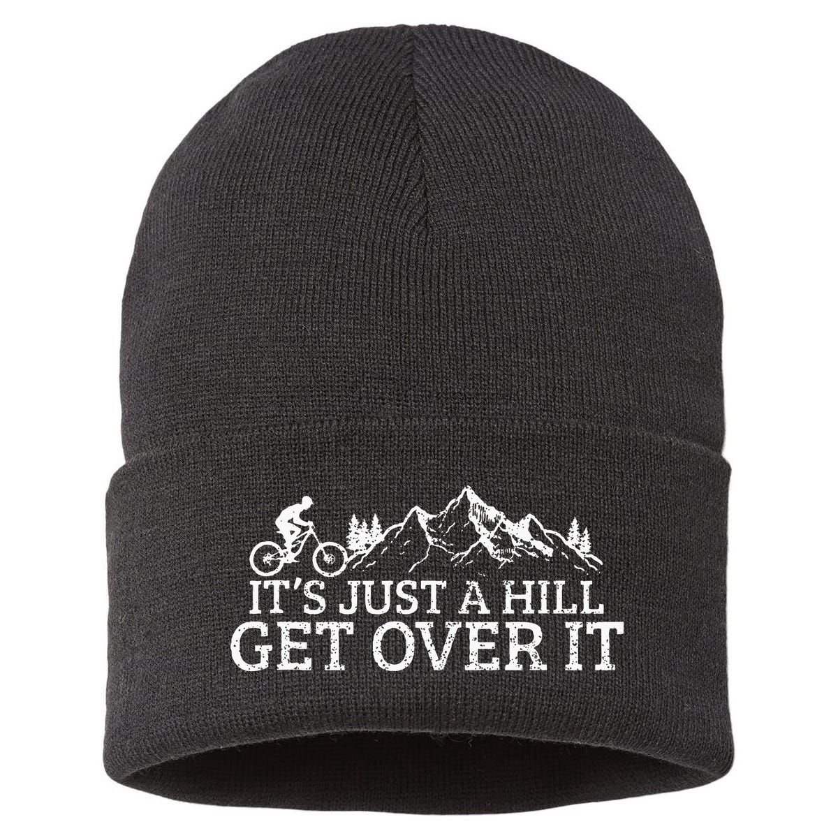 Funny Mountain Bike MTB Cycling Biker Cyclist Sustainable Knit Beanie