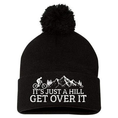 Funny Mountain Bike MTB Cycling Biker Cyclist Pom Pom 12in Knit Beanie