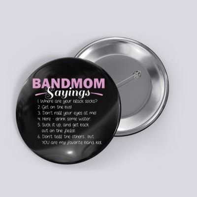 Funny Marching Band Music Fan Mom Music School Team Button