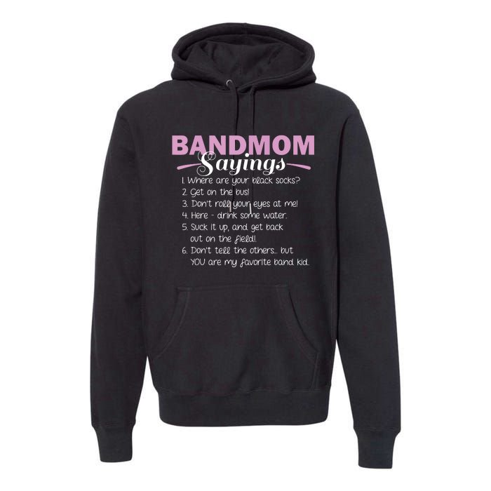 Funny Marching Band Music Fan Mom Music School Team Premium Hoodie