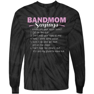 Funny Marching Band Music Fan Mom Music School Team Tie-Dye Long Sleeve Shirt