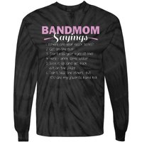 Funny Marching Band Music Fan Mom Music School Team Tie-Dye Long Sleeve Shirt